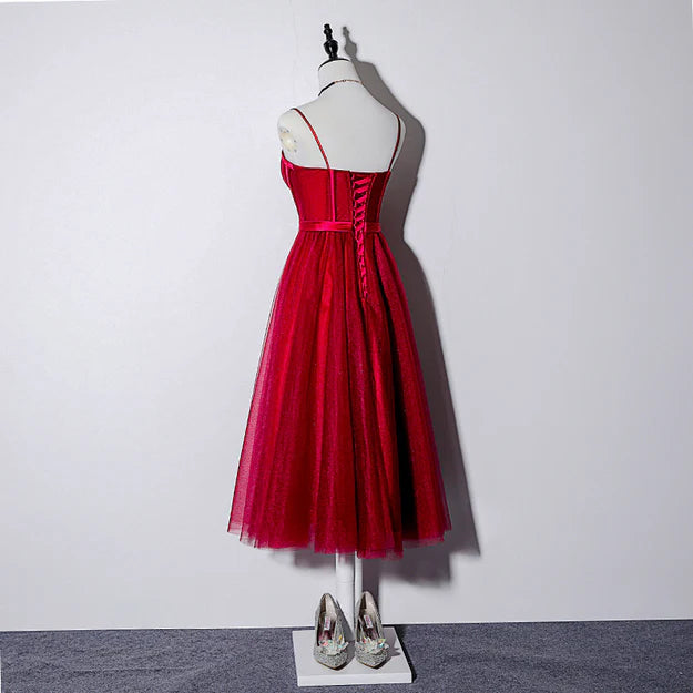 Luolandi Lovely Sweetheart Spaghetti Straps Tulle Prom Dress Evening Dress Elegant Homecoming Dress Formal Dress